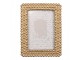 Zlatý malý fotorámeček s perličkami - 9*2*11 cm / 6*9 cm Clayre & Eef