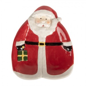 Dezertní keramický talířek Santa Claus - 20*16*4 cm