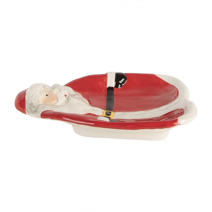 Dezertní keramický talířek Santa Claus - 20*16*4 cm