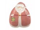 Růžový dezertní keramický talířek Santa Claus - 20*16*4 cm Clayre & Eef