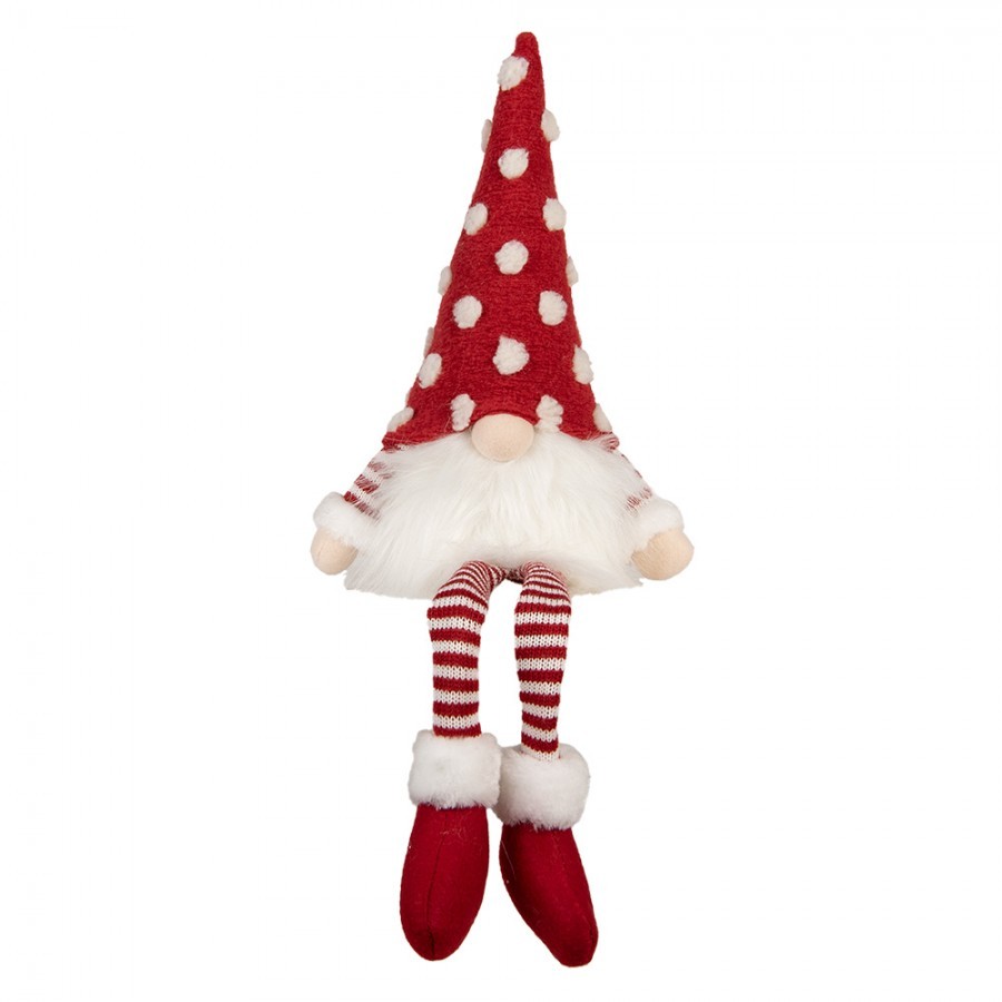 Christmas Decoration With LED Lighting Gnome 16x12x32/60 Cm Red Synthetic - 16.0 cm