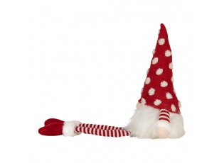 Christmas Decoration With LED Lighting Gnome 16x12x32/60 Cm Red Synthetic - 16.0 cm