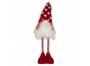 Christmas Decoration With LED Lighting Gnome 8x12x56 Cm Red Synthetic - 8.0 cm