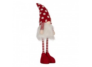 Christmas Decoration With LED Lighting Gnome 8x12x56 Cm Red Synthetic - 8.0 cm