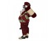 Christmas Decoration Figurine Santa Claus 16x11x28 Cm Red Textile - 16.0 cm Clayre & Eef