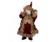 Christmas Decoration Figurine Santa Claus 16x12x31 Cm Red Textile - 16.0 cm Clayre & Eef