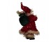 Christmas Decoration Figurine Santa Claus 16x12x31 Cm Red Textile - 16.0 cm Clayre & Eef