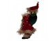 Christmas Decoration Figurine Santa Claus 16x12x31 Cm Red Textile - 16.0 cm Clayre & Eef