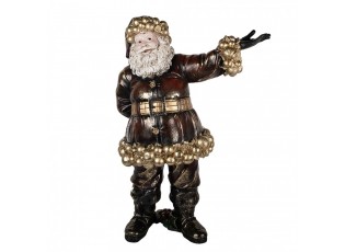 Christmas Decoration Figurine Santa Claus 58x33x76 Cm Red Gold Colored Plastic - 58.0 cm