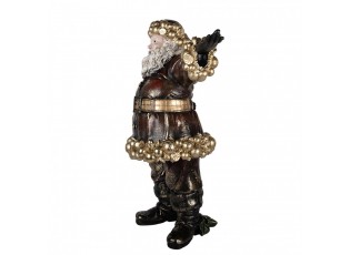 Christmas Decoration Figurine Santa Claus 58x33x76 Cm Red Gold Colored Plastic - 58.0 cm