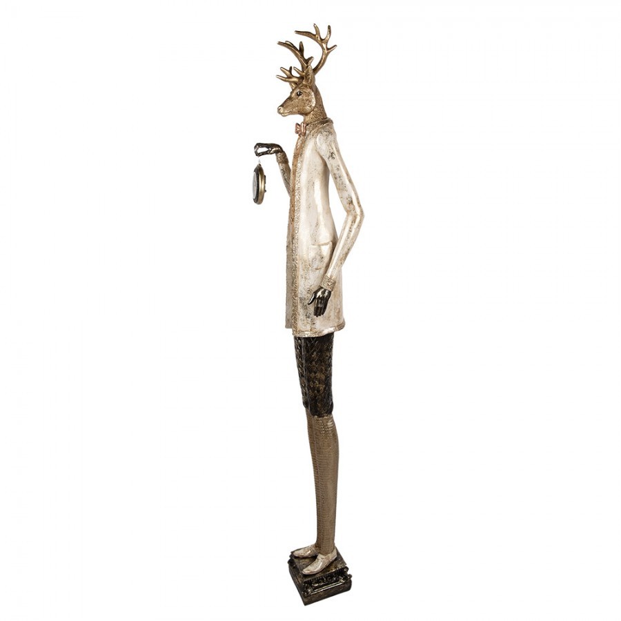 Veliký jelen Deer v životní velikosti s hodinami - 27*21*160 cm
