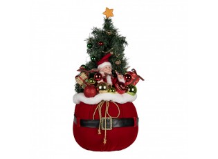 Christmas Decoration With LED Lighting Christmas Tree ? 30x70 Cm Red Synthetic - Christmas