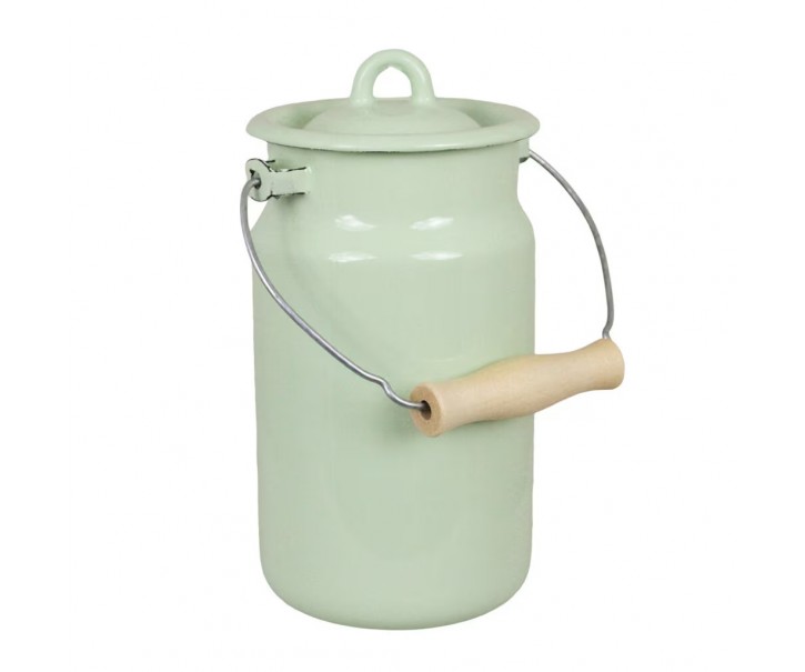 Zelená smaltovaná konvice na mléko Emil´s Enamel Green - Ø 14,5*20 cm / 2L Strömshaga