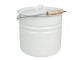 Bílý smaltovaný kbelík s víkem Emil´s Enamel Offwhite - Ø 28*27 cm / 12L Strömshaga