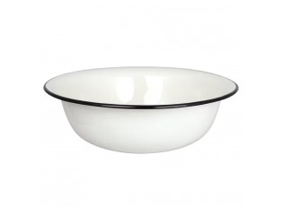 Bílá smaltovaná mísa umyvadlo Emil´s Enamel Offwhite - Ø 40*13 cm / 9L