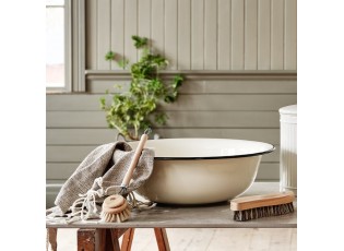 Bílá smaltovaná mísa umyvadlo Emil´s Enamel Offwhite - Ø 40*13 cm / 9L