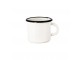 Bílý smaltovaný hrnek Emil´s Enamel Offwhite - Ø 9*8 cm / 0,4L Strömshaga