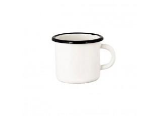 Bílý smaltovaný hrnek Emil´s Enamel Offwhite - Ø 9*8 cm / 0,4L