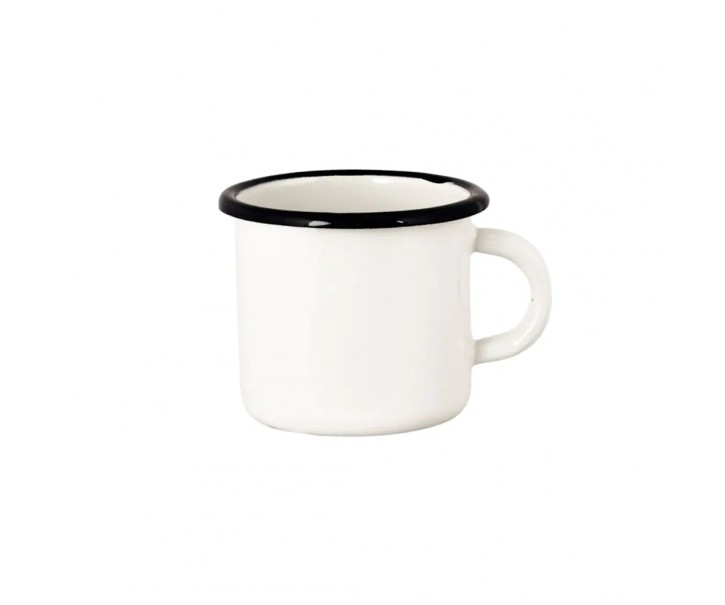 Bílý smaltovaný hrnek Emil´s Enamel Offwhite - Ø 9*8 cm / 0,4L Strömshaga