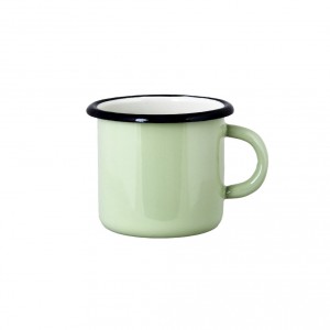 Zelený smaltovaný hrnek Emil´s Enamel Green - Ø 9*8 cm / 0,4L