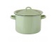 Zelený smaltovaný hrnec s víkem Emil´s Enamel Green - Ø 18*17cm / 3L Strömshaga