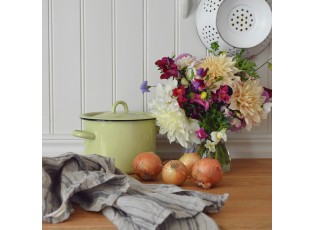 Zelený smaltovaný hrnec s víkem Emil´s Enamel Green - Ø 18*17cm / 3L