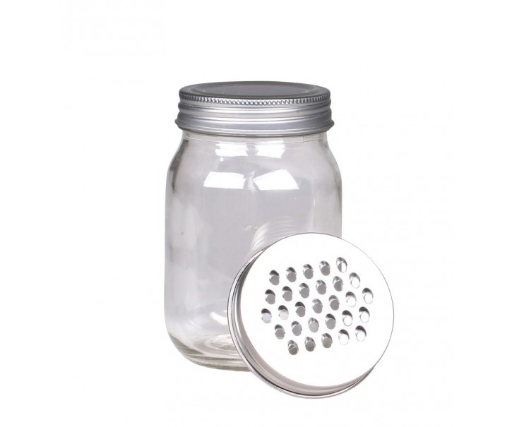 Sklenice se struhadlem a víkem - 7*13 cm / 0,5l Clayre & Eef