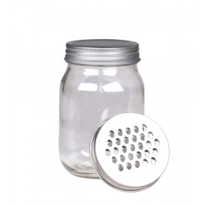Sklenice se struhadlem a víkem - 7*13 cm / 0,5l