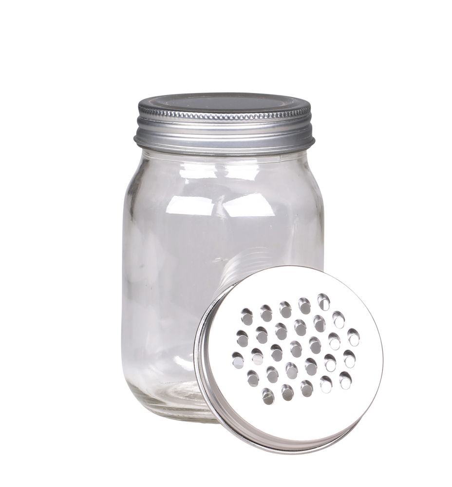 Sklenice se struhadlem a víkem - Ø 7*13 cm / 0,5l
