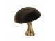 Sametová dekorace hnědá houba Mushroom - 10*10*10cm Mars & More 