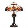 Stolní lampa Tiffany - Ø 41*56 cm, 2x E27 / Max .
Materiál: sklo, kov
