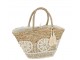 Plážová taška s krajkou a střapcem Beach Bag Flower - 50*19*52cm J-Line by Jolipa