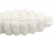 Bílý plyšový měkoučký žebrovaný polštář Soft Gio - 45*45 cm J-Line by Jolipa