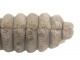 Taupe plyšový měkoučký žebrovaný polštář Soft Gio - 45*45 cm J-Line by Jolipa