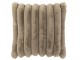 Taupe plyšový měkoučký žebrovaný polštář Soft Gio - 45*45 cm J-Line by Jolipa