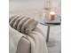 Taupe plyšový měkoučký žebrovaný polštář Soft Gio - 45*45 cm J-Line by Jolipa