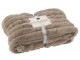 Taupe plyšový měkoučký žebrovaný pléd Soft Gio - 130*180 cm J-Line by Jolipa