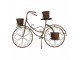 Hnědý antik kovový držák na květiny kolo s květináčky Bicycle - 107*35*70 cm Clayre & Eef