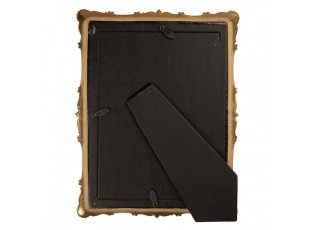 Zelený pastelový fotorámeček se zlatým zdobením - 18*2*23 cm / 13*18 cm
