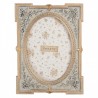 Béžovo-zlatý antik fotorámeček zdobený květy - 17*2*23 cm / 13*18 cm