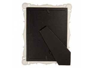 Krémový antik fotorámeček s pastelovými květy - 19*2*24 cm / 13*18 cm