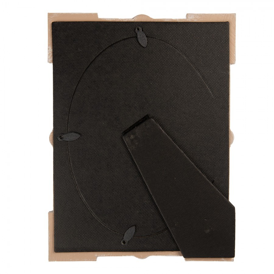 Růžový antik fotorámeček zdobený květy - 17*2*23 cm / 13*18 cm