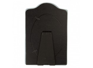 Modrý pastelový fotorámeček s růžičkami a mašlí - 14*2*21 cm / 10*15 cm