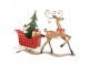 Christmas Decoration Figurine Deer 68x11x50 Cm Brown Metal - 68.0 cm Clayre & Eef