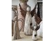 Dekorace dřevěná figurka anděl se srdíčkem Angel Rustic S - 7*3*12 cm Clayre & Eef