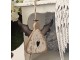 Závěsná dřevěná figurka anděl se srdíčkem Angel Rustic - 10*2*10 cm Clayre & Eef