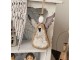 Závěsná dřevěná figurka anděl se srdíčkem Angel Rustic - 9*2*13 cm Clayre & Eef