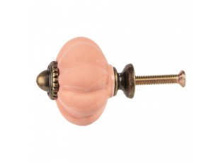 Růžová keramická úchytka Candela - Ø 4 cm