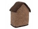 Decorative Figurine House 12x7x14 Cm Brown Felt - 12.0 cm Clayre & Eef