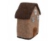 Decorative Figurine House 12x7x14 Cm Brown Felt - 12.0 cm Clayre & Eef
